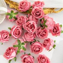 5/10pcs Artificial Grilled Rose Head For Spring Autumn Wedding Vase For Home Dining Room Bedroom Decorations, Festival Birthday Party Accessories, Outdoor Garden Decorations Gifts Graduation