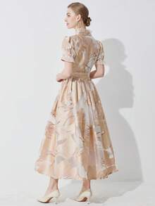 Elegant Party Dress With Jacquard Organza Fabric, Long Dress, Wedding Guest Dress, Prom Dress