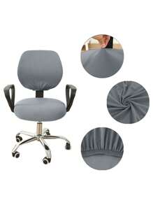 2 Pieces Stretchy Solid Color Office Chair Cover, European And American Style Home/Office Chair Cover - Multicolor - View 7