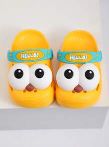 Kids' Hollow Out Sandals, Big Children Toddler Beach Slippers Outdoor Sports Traveling Holiday Street Snap Fashion Baby Flip Flops Summer, Boys Girls Indoor Bathroom Soft Bottom Anti-Slip Cartoon Slippers