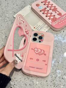 Funda tipo espejo de silicona con diseño de flecha del amor, compatible con iPhone 16, 15, 14 y 13 Pro Max, protección linda y a prueba de golpes con cubierta suave