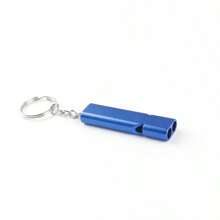 1Pc Vogeltrainingsfluitje Draagbare aluminium veiligheidsfluitje voor buiten wandelen kamperen overleving nood sleutelhanger multitool Dual-Tube overlevingsfluitje evenement scène arrangement commando spel activiteit training repetitie verrassingscadeaus voor vrienden