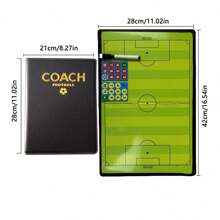 1 Peça Quadro tático dobrável de futebol/basquete, pasta, prancheta gravável e apagável para treinamento