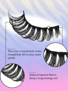 Himirell 5 pares de pestañas postizas esponjosas falsas de visón falso, pestañas naturales de efecto felino, pestañas esponjosas suaves y desmechadas reutilizables