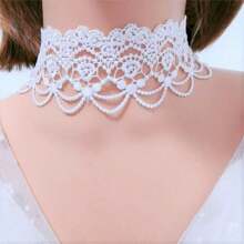 Women Fashionable Faux Pearl Decor Choker, For Party