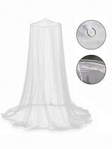 Mosquito Net, Ceiling Hanging Mosquito Net, 4-Door Mosquito Net, Hanging Style Anti-Mosquito Net, Home Bedroom Palace Floor Net Curtain, Suitable For Most Beds Under 1.5M, Bedroom Outdoor Decoration, Children/Baby/Adult Bed Decor, No Light Strip