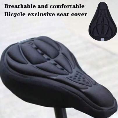 1 pieza Funda para sillín de bicicleta deportiva de ciclismo al aire libre, cojín de asiento de espuma de silicona para bicicleta de montaña