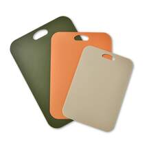 3 件套厨房分类切菜板套装 - 适用于鱼、肉和蔬菜的食品加工板，PP 材质，莫兰迪色，专业厨房配件设计，家庭必备工具