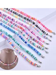 1 Pieza Collar sencillo con cuentas de colores bohemio de verano