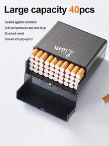 40 Slot High Capacity Aluminum Alloy & Plastic Automatic Flip-Top Sealed Cigarette Case