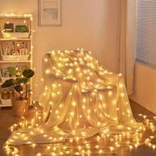 1pc 20-LED Warm White Star String Lights, Battery Powered Fairy Lights For Indoor Use, Suitable For Party, Wedding, Holiday Decor, Girls Birthday, Bedroom, Garden Decor