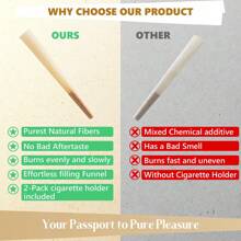 100pcs 1 1/4 Size Pre-Rolled Papers With Filter Tips, 84mm Pre Rolling Cones With Filling Device, Two Cones Holder, Cone Loader, Cleaning Brush, Slow Burning, Tobacco Accessories, Holiday Gift For Friends And Family - 棕色 - 查看 3