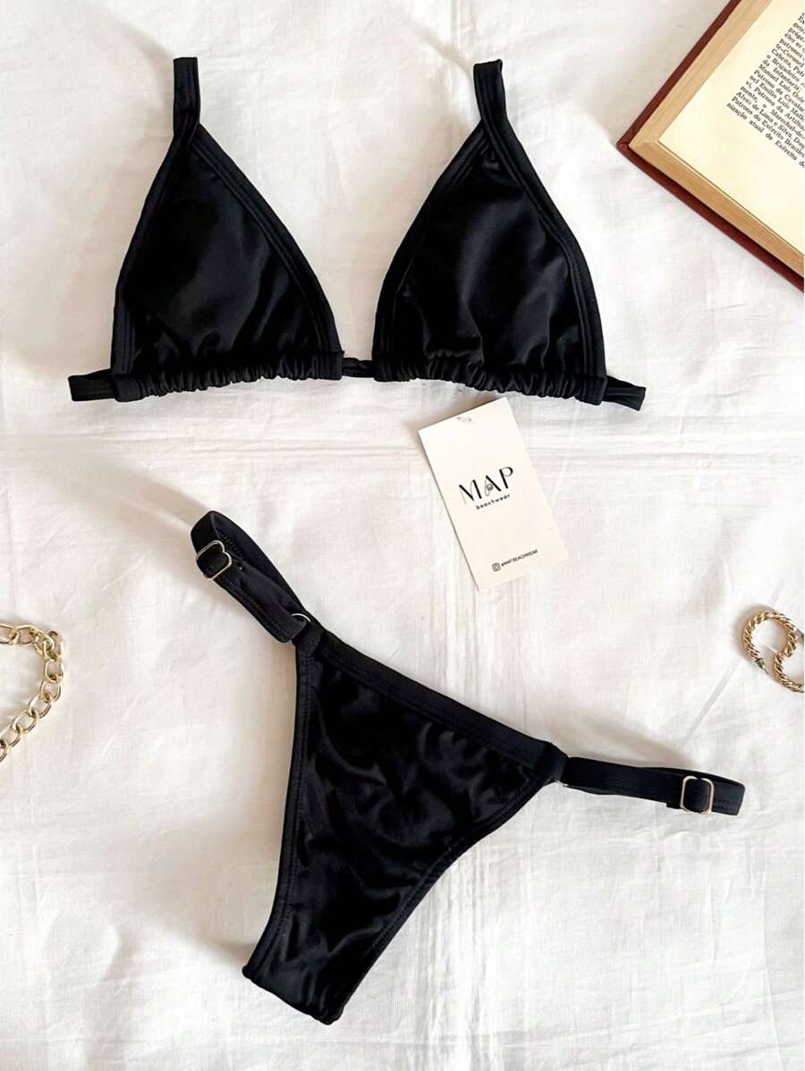 Women Bikini Sets - 黑色 - 查看 1