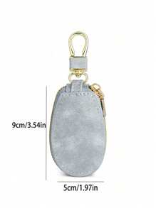 1pc Mini Unisex Car Key Bag, PU General Car Key Storage Bag, Large Capacity Multifunctional Keychain Storage Bag,Creative Keychain,Car Key Protector, Secure Zipper Closure Protector, Stylish Waist Pocket Car Key Protector