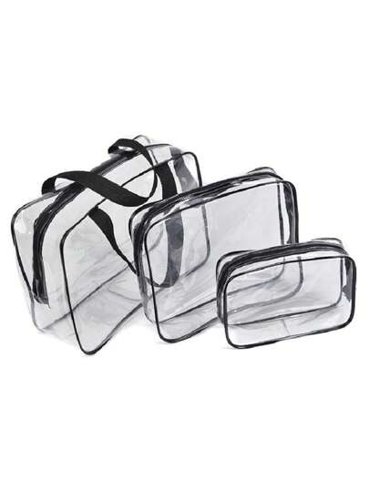 透明旅行包，3件套浴室套装，PVC化妆包，防水学生收纳包，杂物收纳包
