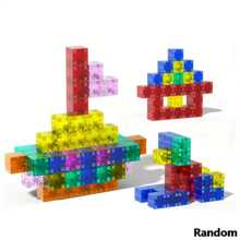 20/50pcs Magnetic Building Blocks, Transparent Magnetic Cube Construction Toys For Kids, Toddlers, Random Colors