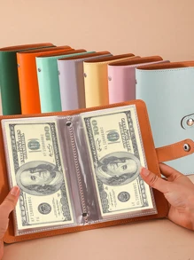 100 piezas Organizador de presupuesto tipo sobre con hojas sueltas, organizador de ahorro de dinero, estilo minimalista, conveniente, bolsa de almacenamiento de hojas sueltas multifuncional
