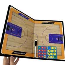 1 Peça Quadro tático dobrável de futebol/basquete, pasta, prancheta gravável e apagável para treinamento