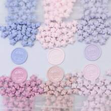 100 piezas/Paquete de Perlas de lacre en forma de estrella con colores tipo macaron, perlas de lacre para sellar cera para decorar sobres, invitaciones de boda, tarjetas de felicitación, postales, embalaje de regalos, manualidades, scrapbooking