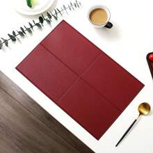 Placemats met vierkant rasterpatroon, hittebestendig, oliebestendig, antislip, waterdicht, isolatie, geschikt voor huis-/hoteldecoratie, 4/6 stuks beschikbaar