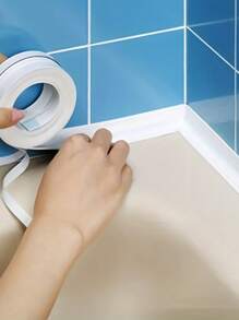 1 pièce ruban étanche et anti-moisissure, bande d'étanchéité pour cuisine et salle de bain, produit de calfeutrage pour coins de murs imperméables, décoration de salle de bain d'été