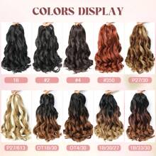1 Pack French Curl Braiding Hair 12 Inch Pre Stretched Bouncy Curly Hair Easy Braid Crochet Hair Wavy Texture Synthetic Hair Extensions For 50g/Pack