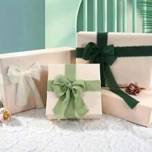 1roll 4cm X 500cm Handmade Fringe Chiffon Ribbon Fabric Ribbon Set For Wedding Invitation - Mint Green - View 5