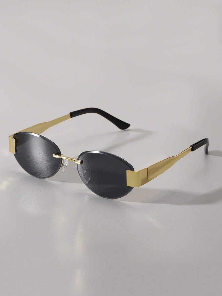 1 件复古无框朋克风格时尚眼镜