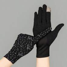 1 Pair Women's Thin Spring Summer Autumn Outdoor Touchscreen Gloves, Cycling Riding Driving UV Protection Sunscreen Gloves, Hiking Running Protective Windproof Gloves - Multicolor - View 13