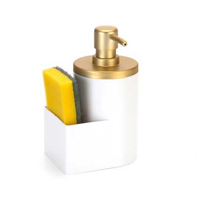 Dispenser de Detergente e Bucha 600ml – Prático e Compacto para Cozinha