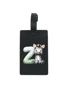 Animal Pattern Initials A-Z, First Letter Luggage Tag Pvc Luggage Tag, Fashionable Animal Design, First Letter Of Name, Carnival Cruise Luggage Tag Personalized Luggage Tag Cute Luggage Tag Id Card Address Card Boarding Pass Portable Luggage Tag Travel Enthusiasts Preferred Gift, Travel Luggage Tag,Baggage Tag,Suitcase Tag,Mother's Day, Best Gift For Travel Enthusiasts. - Black - View 12