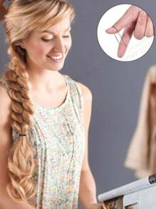 1000个装女士迷你橡皮筋，柔软弹力发圈，适用于编发、扎马尾、做发绳、发圈、发饰等。 - 黑色 - 查看 3