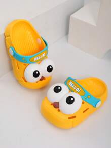Kids' Hollow Out Sandals, Big Children Toddler Beach Slippers Outdoor Sports Traveling Holiday Street Snap Fashion Baby Flip Flops Summer, Boys Girls Indoor Bathroom Soft Bottom Anti-Slip Cartoon Slippers
