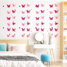 10 piezas Guirnalda de mariposas 3D - Tonos de rosas, decoraciones colgantes de mariposas, decoraciones de ducha de boda con mariposas, flores de papel colgantes para cortinas, adecuado para decoración de cumpleaños, decoración de fiestas de primavera, dormitorio, sala de estar, decoración de pared del hogar, suministros para festivales, adorno