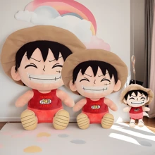 ONE PIECE 3 种款式正版海贼王蒙奇·D·毛绒玩偶玩具海盗王毛绒可爱吊坠钥匙扣卡哇伊动漫玩偶毛绒玩具娃娃收藏儿童礼物 14-26 厘米/5.51-10.24 英寸