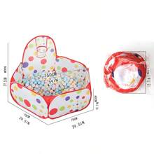 1 szt. Namiot do zabawy dla dzieci, basen z piłeczkami do użytku wewnątrz i na zewnątrz z koszem do koszykówki, składany basen z piaskiem, namiot do zabawy dla dzieci, odpowiedni dla chłopców i dziewczynek, najlepszy prezent urodzinowy/świąteczny – piłki nie są dołączone