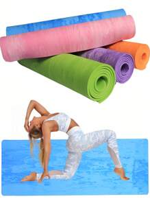 1pc Camouflage Pattern EVA Yoga Mat - Multi-Functional Exercise Mat, Suitable For Men & Women, Ideal Non-Slip Exercise Mat For Yoga, Pilates, Gym Workouts, Tear-Resistant, Suitable For Home, Stretching, Floor - Multicolor - View 2