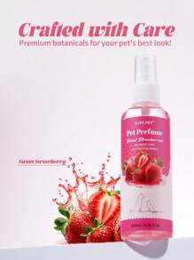 GJYC PET Pet Perfume Sweet Strawberries 3.38 Fl.Oz - Long-Lasting Fragrance For Dogs & Cats, Delicate Strawberry Scent, Gentle Formula For All Breeds, Keeps Your Pet Smelling Fresh & Clean