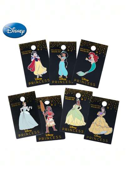 Disney 1Pc Disney Officially Licensed Collectible Enamel Princess Brooches Tiana Moana And Other Beautiful Pins For Family Friends Christmas Halloween Thanksgiving Valentine's Day Cute Small Gifts Dress Accessories Pin For Clothes Bag Charm School Office Accessories Shirts Jacket Jewelry Clothes Pin Funny Teacher Gifts Halloween Accessories Teachers Day
