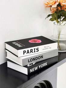 1pc/2pcs/3pcs Foldable Decorative Fake Books, Modern Minimalist Decor Books, Home And Office Bookshelf Decor Prop, Designers Inspiration Photography Prop, Home, Office, Hotel, Cafe, Store, Live Streaming Bookshelf, Handmade Display Shelf For TV Cabinet, Office Desk, Cabinet Gifts Birthday Graduation