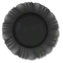 Kit 20 Prato Fundo com Borda Branco Preto Refeição Churrasco Festa Pratos Plastico
