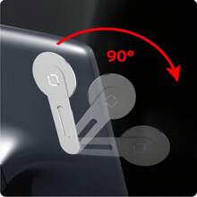 1pc Adjustable Aluminum Laptop Stand With Magnetic Phone Holder - Slim Foldable Side Mount Clip For I Phone & All Phones, Portable Computer Expansion Bracket