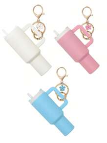 Juego de 1/2/3/5/8 piezas de llavero con mini vaso, lindos encantos con vaso para mujer para bolso, mochila, botella de agua mini - Estilo callejero, multicolor, accesorios del llavero, encantos para bolsos, vasos, 5/3/2/1 llaveros, accesorios para bolsos, encantos para bolsos de mano, caja de almacenamiento de lápiz labial, accesorios para bolsos, llavero de mini vaso, llavero de mini vaso para llavero o bálsamo labial, llavero lindo de vaso