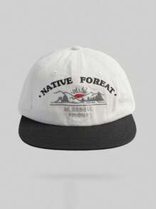 Gorra de béisbol plana casual unisex con bordado, estilo streetwear con un diseño de letras interesante