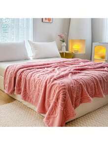 230*200cm 1200g king size 1 pieza Mantas calientitas de muselina borrega con puntada dormir Frazada con patrón geométrico suave y confortable de colores  decorativa viaja ,Manta  de forro caliente  peluche,Frazadas para cama calientes navidad  Multicolor Manta liso cálido para casa cobijas frazada fresca la ropa de cama deding cobertor king size  microfibra cobertores cobijas individual decoracion hogar gris oscuro laila  Ligero confort blanket Matrimonial colcha cubrecama super suave cobija micromink divertidas  mantas algodon mantas de tela ligera manta de viaje decorativa rosa verde morado King size ligera sala tejida personalizada blanca - Rosa - Ver 3