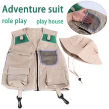 Conjunto de ropa de aventura para niños, disfraz de rendimiento al aire libre, explorador de insectos, disfraz de arqueólogo para juego de roles para niños - Verde - Ver 2