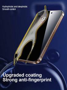 ZYONS 2片装360°隐私屏幕保护膜，兼容，上下左右完全遮挡，防窥防指纹防摔钢化玻璃，全方位隐私保护，四边隐私保护，兼容 17 Pro Max、17 Air、16 Pro Max、16 Pro、16 Plus、16、16E、15 Pro Max、14 Pro Max、13、12、11、XS Max、XR、X系列手机壳，屏幕保护膜[360°防窥隐私] - 2片 - 查看 5