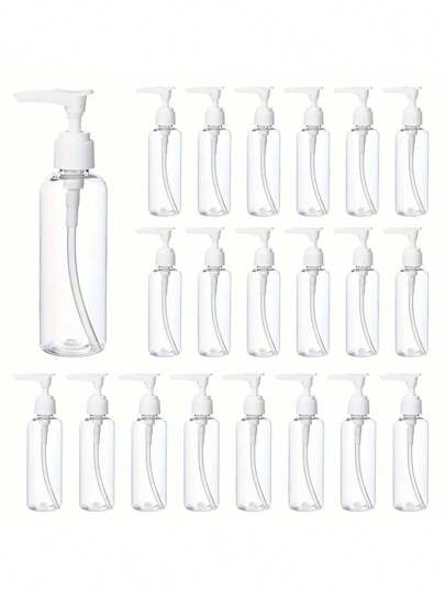 15pcs 3.38oz Leak-Proof Clear Pump Dispenser Bottles For Travel - Ideal For Lotion, Body Wash, Creams, And Massage Oil Shampoo & Conditioner,Portable, Leak-Proof, And Reusable Container For Travel And Daily Use