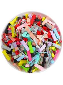 50pcs Polyester Fiber Hairpins In Multiple Colors, 1.88-Inch DIY Handmade Double-Pronged Duckbill Cards With Iron Alloy, Simple Solid Pattern, Suitable For All Seasons, Suitable For Teenagers, Very Suitable For Handcrafting And Outdoor Activities