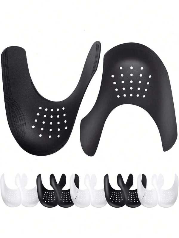 1 Pair/3 Pairs Of Sports Shoe Tip Protection Covers, Shoe Protection Covers, Tennis Protection Covers, Available In Black And White, With Anti Wrinkle Screens To Prevent Wrinkling Of Sports Shoes, Lightweight And Durable, Comfortable And Breathable, Back To School Supplies, Dormitory Shoe Wrinkle Protector, A Must-Have For Dormitories.